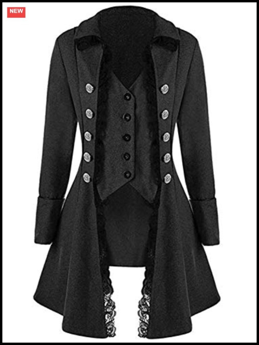 Steampunk Victorian Tailcoat Jacket Long Sleeve Cosplay Halloween